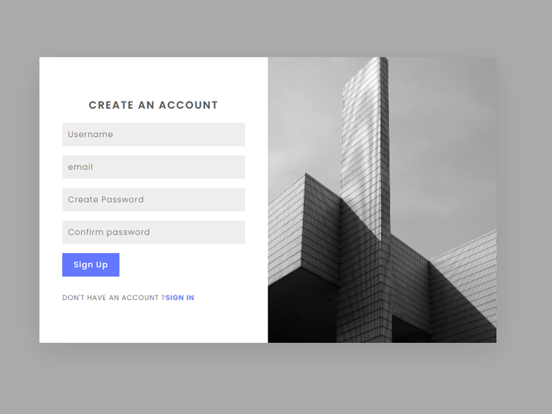 How To Create Sign Up Form In HTML and CSS