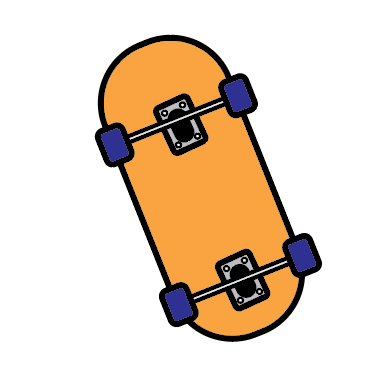 skateboard illustration in adobe illustrator.