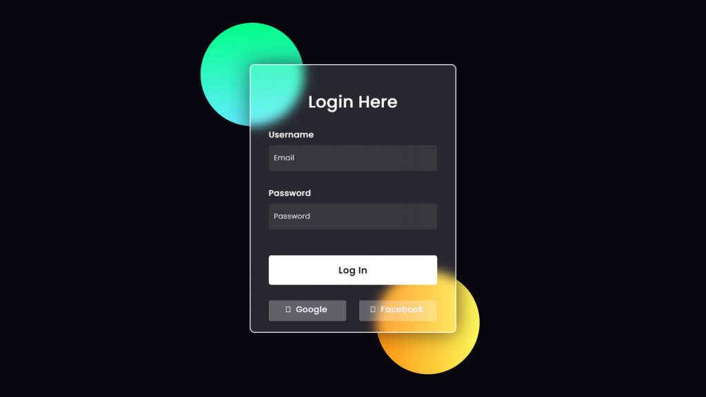 2022 Glassmorphism Login Form using only HTML & CSS 2022