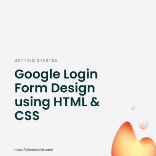How to make Google Login Form Design using HTML & CSS
