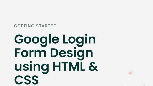 How to make Google Login Form Design using HTML & CSS
