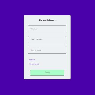 How to make Simple Interest Calculator in Javascript