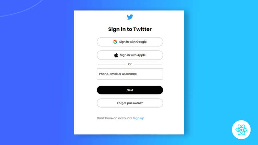 Sign In Page Design With React Js