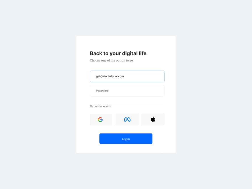 Create Simple Login form with React JS code