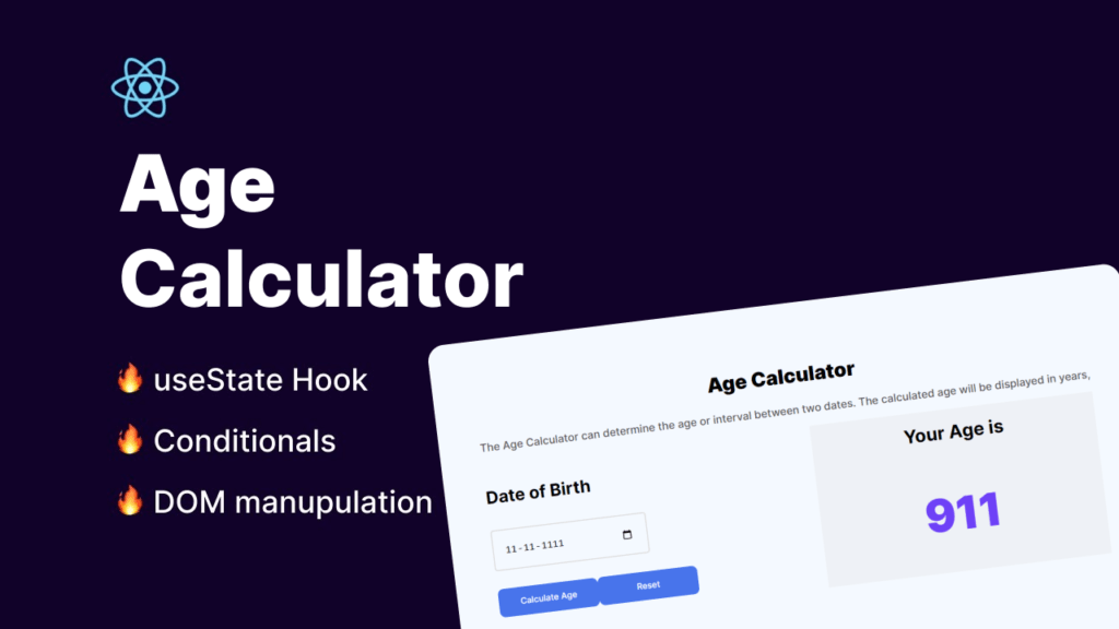 How to Build Age Calculator App in React Beginner Project