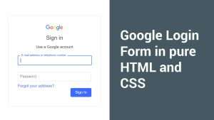 Read more about the article How to make Google Login Form Design using HTML & CSS